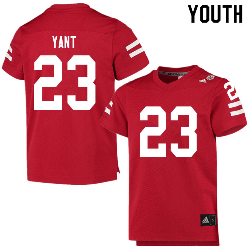 Youth #23 Jaquez Yant Nebraska Cornhuskers College Football Jerseys Sale-Scarlet